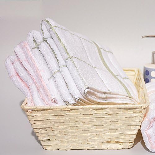 Yasinu 100% Genuine Cotton Towel 76cm x 34cm One Light White and One Dark White M302-03