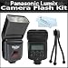 Flash Kit For The Panasonic Lumix DMC-G1, DMC-GH1, DMC-GH2, DMC-L10, DMC-GF1, DMC-GF2, DMC-G10, DMC-G2 DMC-G3 Digital SLR Cameras Includes Vivitar DF-293 TTL LCD Bounce Zoom Swivel DSLR AF Flash + Mini Tripod + MicroFiber Cleaning Cloth