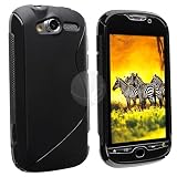 TPU Rubber Skin Case for HTC myTouch 4G, Frost Black S Shape