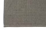 Dunroven House 736-53 Minicheck Tea Towel in Black with Tea Dyed Background- Pack of 6