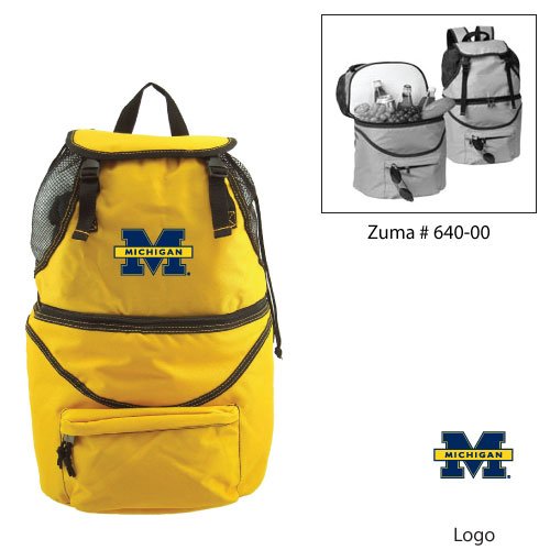 Michigan Wolverines NCAA Zuma Insulated Backpack (Yellow)
