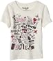 Hurley Girls 2-6x Word Play Tee,Oatmeal,3T