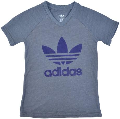 Adidas Originals Big Boys (8-20) V-Neck Outerstuff T-Shirt-Gray-XS
