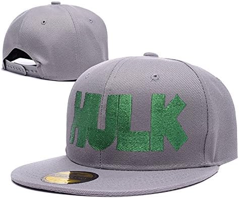 JIUWEI HULK Logo Adjustable Snapback Embroidery Hats Caps - Grey
