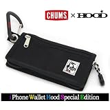 【CHUMS】チャムス×HOOD別注オリジナルiPhone Wallet(Black)アイフォンケース