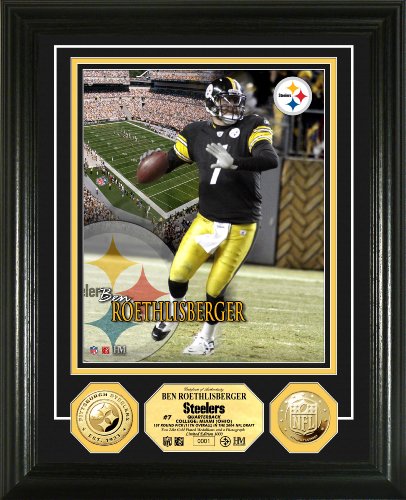 NFL Pittsburgh Steelers Ben Roethlisberger 24KT Gold Coin Photo Mint