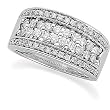 14K White Gold Diamond Anniversary Band - 0.75 Ct.