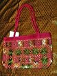 Pink,green Boho Banjara Gypsy India Sari Tapestry Handbag Purse