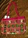 Pink,green Boho Banjara Gypsy India Sari Tapestry Handbag Purse