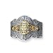 Phillip Gavriel 18K Gold & Sterling Silver Byzantine Filigree Cuff Bangle 7"