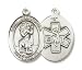 Sterling Silver St. Christopher EMT Medal Pendant with 24" Stainless Steel Chain in Gift Box