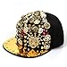 Black Non-washable Hip-hop Spikey Spike Rivets Studded Button Cap