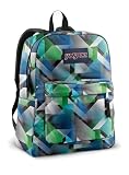 NWT-JANSPORT SUPERBREAK BACKPACK SCHOOL BAG - Black/ Verdant Green Break Beat- 7ZF