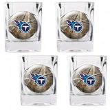 NFL Tennessee Titans Open Field Four Piece Square Shot Glass Set