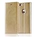 iPhone 6S Plus / 6 Plus Case, Belemay Genuine Cowhide Leather Case Wallet, Flip Wallet Folio Book Cover with [Credit Card Holder] [Kickstand] [Money Pouch] for iPhone 6s Plus & iPhone 6 Plus - Gold