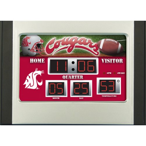 Washington State Cougars Scoreboard Desk Clock
