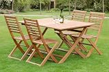 Wooden Outdoor Garden St. Tropez four 4 seater dining set