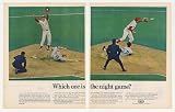 1972 Cincinnati Reds Baseball Night Game GTE Lamp 2-Page Print Ad