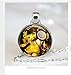 Pikachu Pokeball Necklace , Round Pokemon Pendant Collana Vintage Collier Femme
