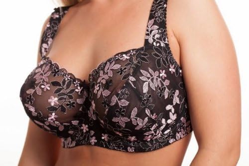 Ladies Underwired Bra 34-36 D Dd E F G H J Black (36H)