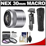 Sony Alpha NEX E-Mount E 30mm f/3.5 Macro Lens with 3 UV/FLD/PL Filters + Macro Tripod + Cleaning Kit for NEX-3, NEX-C3, NEX-5, NEX-5N, NEX-7 Digital Camera