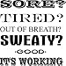 CreativeSignsnDesigns [Creative Signs N Designs, CreativeSignsNDesigns] Sore Tired Out of Breath Motivational Fitness Gym Vinyl Wall Decal Black