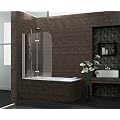 Echt Glas 6 mm Duschabtrennung Duschwand Faltwand Badewanne 120 x 140 cm BREASE