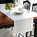 Loom State Pure Linen Hemstitch Table Runner White 14