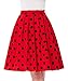 Retro Pleated Polka Dots Bubble Skirt High Waist Size L CL6294-1