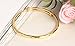 Girl Era Best Gift Fine Cut 18k Gold Polished Bangle Bracelet