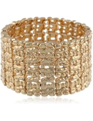 Jessica Simpson Gold Textured Stretch Bracelet, 8"