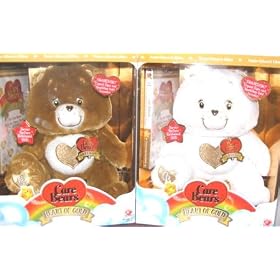 Set of Two Care Bears Heart of Gold Bear with DVD Gold&white by Family DVDs
