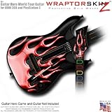 Metal Flames Red Skin fits Band Hero, Guitar Hero 5 & World Tour Guitars for XBOX 360 & PS3 (GUITAR