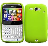 Neon Green Silicone Jelly Skin Case Cover for HTC Status Chacha