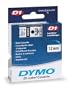 DYMO Labeling Tape, D1, Split Back, Adhesive, Easy Peel, 1/2"x23', Black on Clear