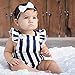 Newborn Baby Girl Striped Bodysuit Romper Jumpsuit Outfits Sunsuit Clothes