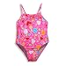 Plaid Fish - Girls One Piece Heart Bathing Suit, Pink