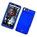 Motorola DROID X MB810 & Droid X2 MB870 (Verizon) Rubberized Snap On Protector Hard Case, Blue