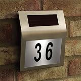 Modern Silver Colour Solar House Sign Number Light