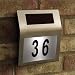 Modern Silver Colour Solar House Sign Number Light