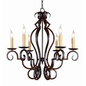 Iron 6-Candlestick Chandelier