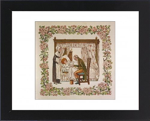 Framed Prints of Girl In Bed/doctor 19C from Mary Evans