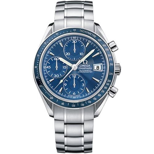Omega Mens Speedmaster Date Automatic Chronometer Chronograph Blue Dial Watch #3212.80.00 Omega Mens Speedmaster Date Automatic Chronometer Chronograph Blue Dial Watch #3212.80.00