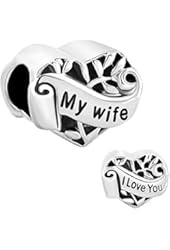 Christmas Gifts Silver Plated Heart I Love You My Wife Charm New Sale Cheap Beads Fit Pandora Jewelry Charms Bracelet