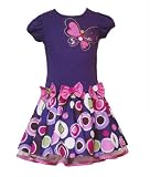Rare Editions Girls 2-6x Drop Waist Butterfly Dress