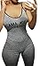 Ermonn Women Sexy Bandage Spaghetti Strap Letter Printed Jumpsuit Romper