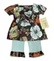 JoJo Designs 2 Piece Smocked Short Sleeve Infant Girl's Pants Set, 12 to 18 Months