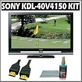 Sony Bravia V-Series KDL-40V4150 40-inch 1080P LCD HDTV and Accessory Outfit Outfit with Flat Screen