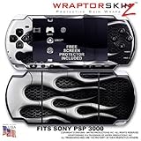 Metal Flames Chrome WraptorSkinz Skin and Screen Protector Kit fits Sony PS ....