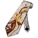 WILE E. COYOTE 100% SILK Handmade NeckTie. Men's NeckTie.